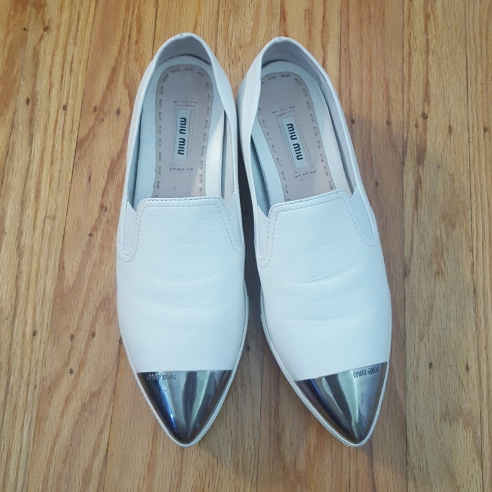 Miu Miu white platform sneakers